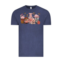 Vintage Denim pigs coffee cups Vintage Tee - texasbilliewilder