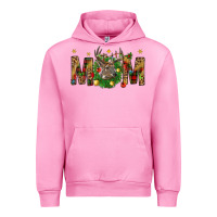 Fuchsia Pink Western Mom With Reindeer Urban Hoodie - BundleAndBundleShop