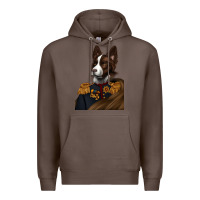 Coffee Pet Portraits, Custom Pet Portraits, Renaissance Pet Portraits, Premium Hoodie - RanaPortraitStore