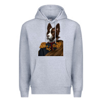 Heather Grey Pet Portraits, Custom Pet Portraits, Renaissance Pet Portraits, Premium Hoodie - RanaPortraitStore