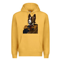 Mustard Pet Portraits, Custom Pet Portraits, Renaissance Pet Portraits, Premium Hoodie - RanaPortraitStore
