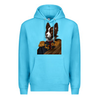 Ocean Blue Pet Portraits, Custom Pet Portraits, Renaissance Pet Portraits, Premium Hoodie - RanaPortraitStore