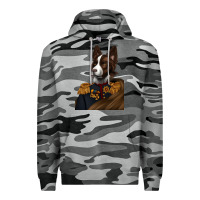 Slate Camo Pet Portraits, Custom Pet Portraits, Renaissance Pet Portraits, Premium Hoodie - RanaPortraitStore