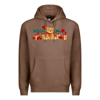 Chestnut valentines vibes with gifts and bear Premium Hoodie - AdoDesignShop