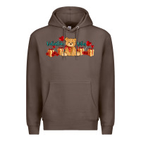 Coffee valentines vibes with gifts and bear Premium Hoodie - AdoDesignShop