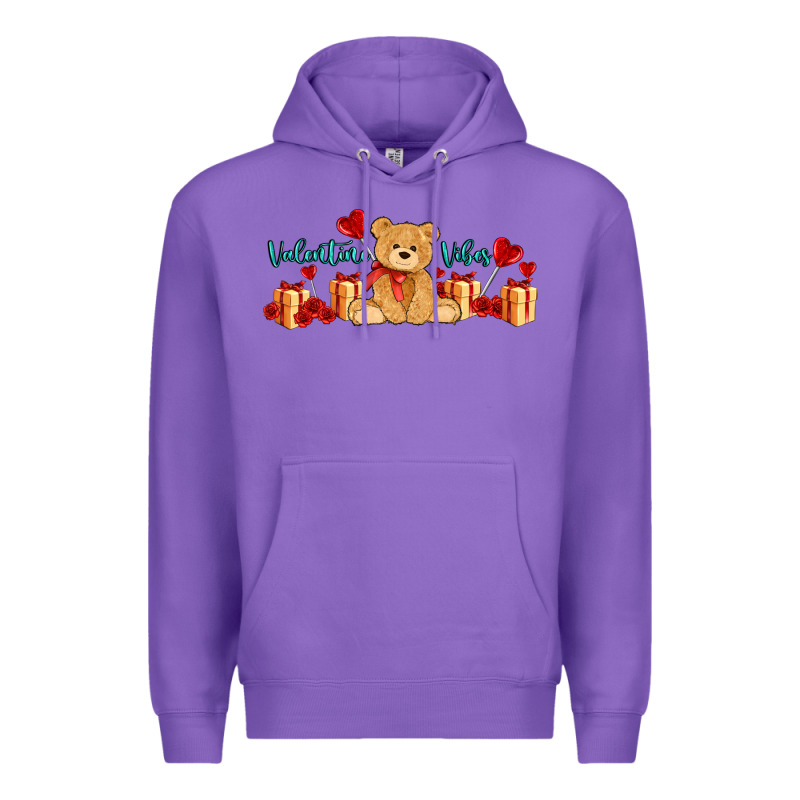 Valentines Vibes With Gifts And Bear Premium Hoodie by AdoDesignShop | Teevron