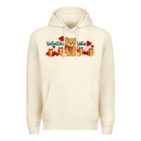 Sandshell valentines vibes with gifts and bear Premium Hoodie - AdoDesignShop