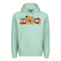 Seafoam valentines vibes with gifts and bear Premium Hoodie - AdoDesignShop