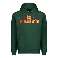 Sports Green valentines vibes with gifts and bear Premium Hoodie - AdoDesignShop