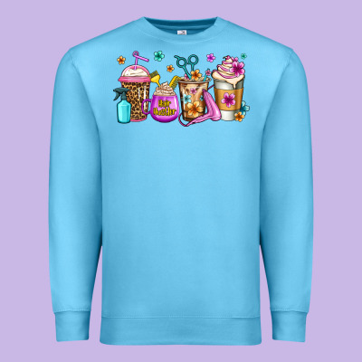 Hair Hustler Coffee Premium Sweatshirt Designed By Jasminsmagicworld