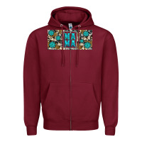 Burgundy western cowhide mama 16oz libbey glass Zipper Hoodie - HRA Design Shop