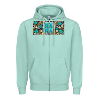 Seafoam western cowhide mama 16oz libbey glass Zipper Hoodie - HRA Design Shop