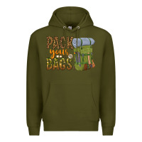 Army Green pack your bags Premium Hoodie - NancyCooperArtShop