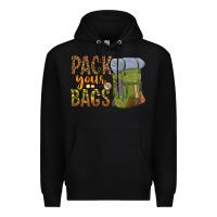Black pack your bags Premium Hoodie - NancyCooperArtShop