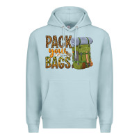 Blue Mist pack your bags Premium Hoodie - NancyCooperArtShop