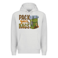 Dove Grey pack your bags Premium Hoodie - NancyCooperArtShop