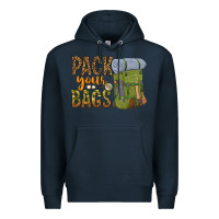 Navy pack your bags Premium Hoodie - NancyCooperArtShop