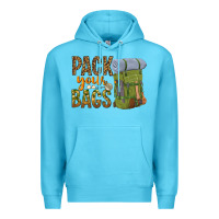 Ocean Blue pack your bags Premium Hoodie - NancyCooperArtShop