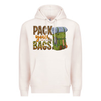 Pale Pink pack your bags Premium Hoodie - NancyCooperArtShop