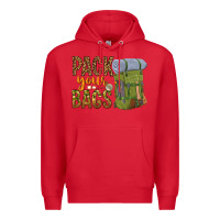 Red pack your bags Premium Hoodie - NancyCooperArtShop