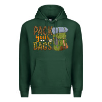 Sports Green pack your bags Premium Hoodie - NancyCooperArtShop
