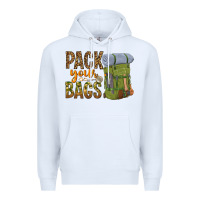 White pack your bags Premium Hoodie - NancyCooperArtShop