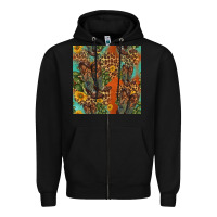 Black western boots and sunflowers seamless pattern Zipper Hoodie - HRA Design Shop