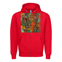 Western Boots And Sunflowers Seamless Pattern Zipper Hoodie | Teevron