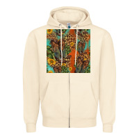 Sandshell western boots and sunflowers seamless pattern Zipper Hoodie - HRA Design Shop