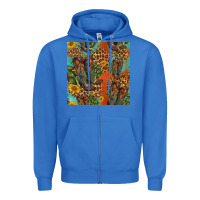 True Royal western boots and sunflowers seamless pattern Zipper Hoodie - HRA Design Shop