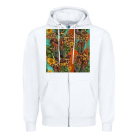 White western boots and sunflowers seamless pattern Zipper Hoodie - HRA Design Shop