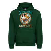 Forest Green Western Stay Wild Cowgirl Urban Hoodie - BundleAndBundleShop