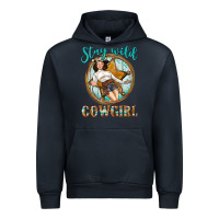 Navy Western Stay Wild Cowgirl Urban Hoodie - BundleAndBundleShop