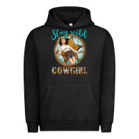 Pigment Black Western Stay Wild Cowgirl Urban Hoodie - BundleAndBundleShop