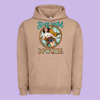 Western Stay Wild Cowgirl Urban Hoodie Designed By Bundleandbundleshop