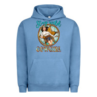 Pigment Pebble Blue Western Stay Wild Cowgirl Urban Hoodie - BundleAndBundleShop