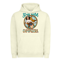 Pigment Pistachio Western Stay Wild Cowgirl Urban Hoodie - BundleAndBundleShop
