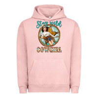 Pigment Salmon Western Stay Wild Cowgirl Urban Hoodie - BundleAndBundleShop