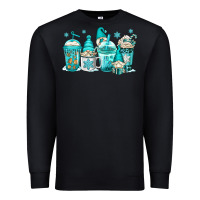 Black winter christmas gnomes coffee cups Premium Sweatshirt - Jasminsmagicworld