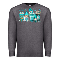 Charcoal Heather winter christmas gnomes coffee cups Premium Sweatshirt - Jasminsmagicworld