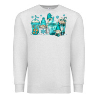 Oatmeal Heather winter christmas gnomes coffee cups Premium Sweatshirt - Jasminsmagicworld