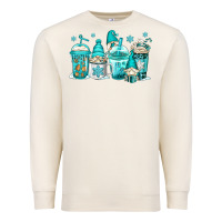 Sandshell winter christmas gnomes coffee cups Premium Sweatshirt - Jasminsmagicworld