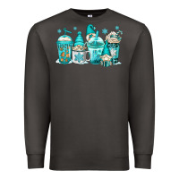 Smoke winter christmas gnomes coffee cups Premium Sweatshirt - Jasminsmagicworld