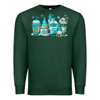 Sports Green winter christmas gnomes coffee cups Premium Sweatshirt - Jasminsmagicworld