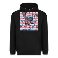 Black american flag bass Heavyweight Hoodie - BundleAndBundleShop