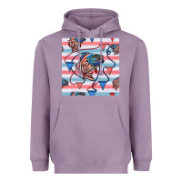 Lavender american flag bass Heavyweight Hoodie - BundleAndBundleShop