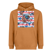 Meerkat american flag bass Heavyweight Hoodie - BundleAndBundleShop