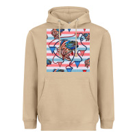 Mushroom american flag bass Heavyweight Hoodie - BundleAndBundleShop