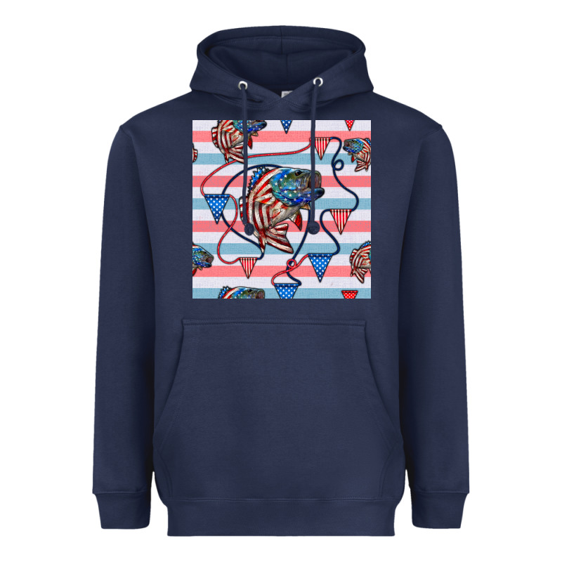 American Flag Bass Heavyweight Hoodie by BundleAndBundleShop | Teevron