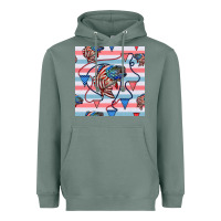 Sage american flag bass Heavyweight Hoodie - BundleAndBundleShop